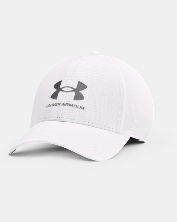 Men's UA Iso-Chill ArmourVent™ Stretch Hat, White, pdpMainDesktop image number 0